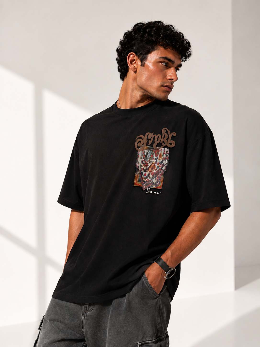 Unisex Folk Heritage Embroidered T-Shirt HECLIC