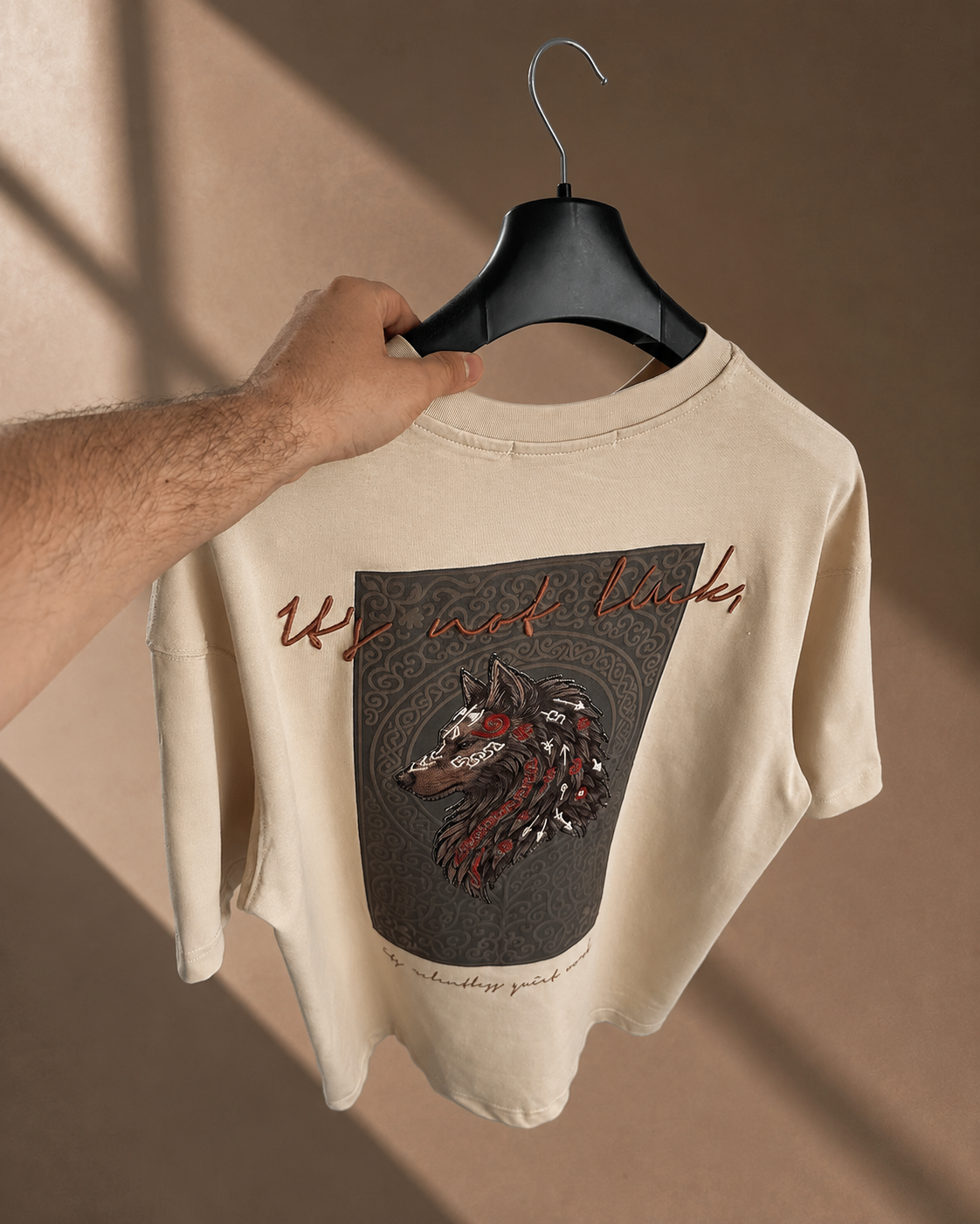 Unisex Wolf Embroidered Graphic T-Shirt HECLIC