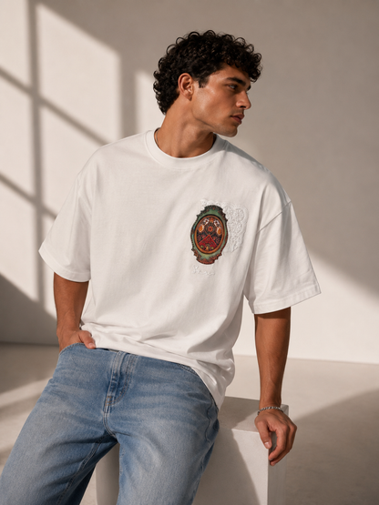 Unisex Vintage Frame Embroidered T-Shirt HECLIC
