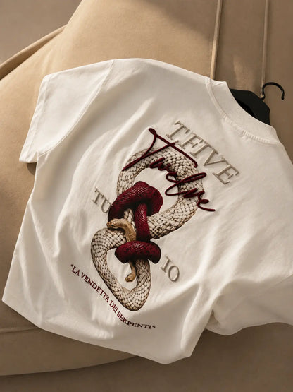 Unisex Snake Graphic Printed T-Shirt HECLIC