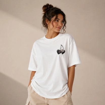 Unisex Cherry Graphic Printed T-Shirt HECLIC