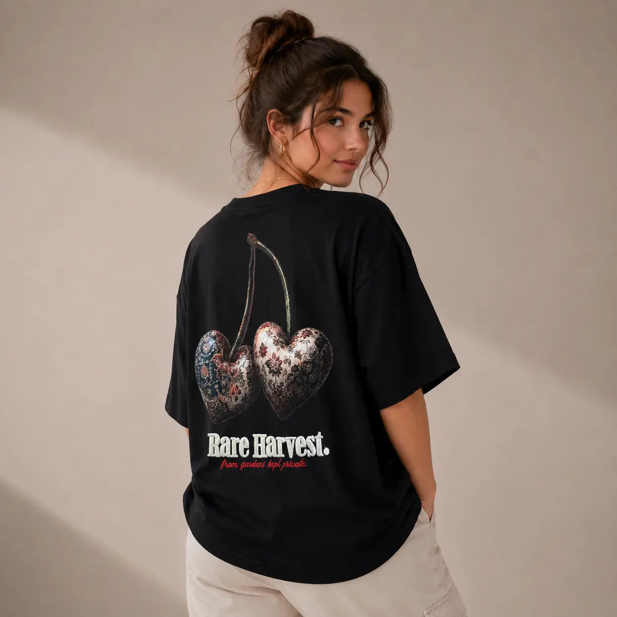 Unisex Cherry Graphic Printed T-Shirt HECLIC