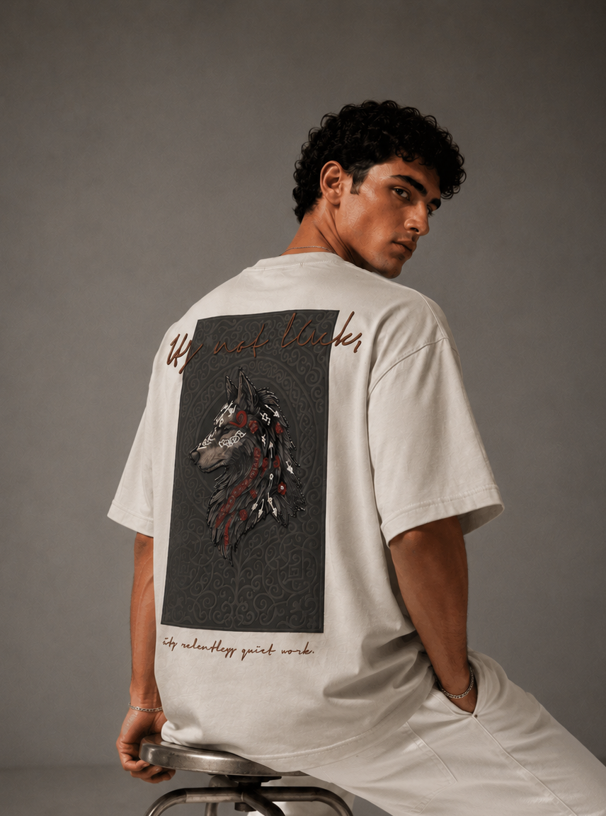 Unisex Wolf Embroidered Graphic T-Shirt HECLIC