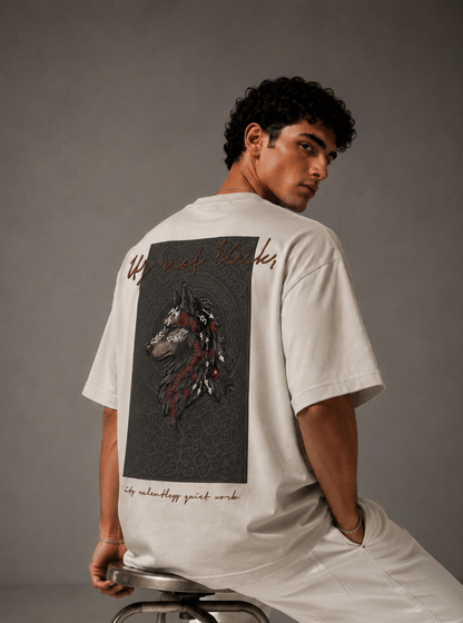 Unisex Wolf Embroidered Graphic T-Shirt HECLIC