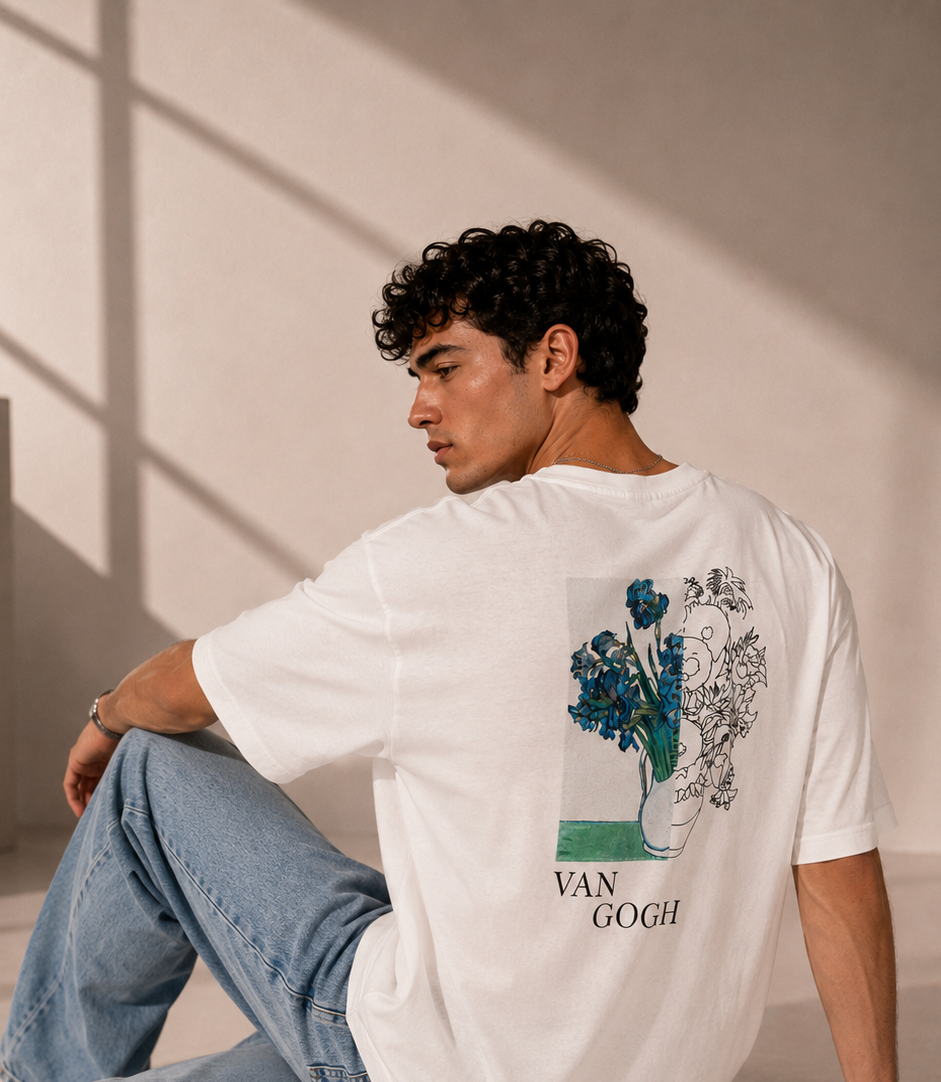 Unisex Van Gogh Floral Graphic T-Shirt HECLIC