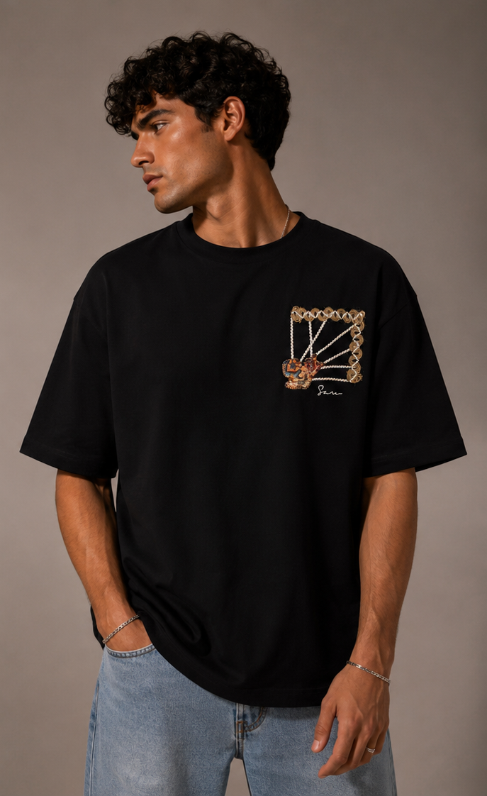 Unisex Tapestry Embroidered T-Shirt HECLIC