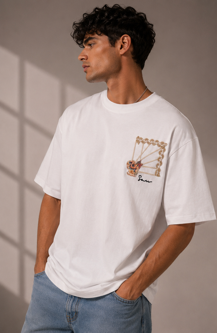 Unisex Tapestry Embroidered T-Shirt HECLIC