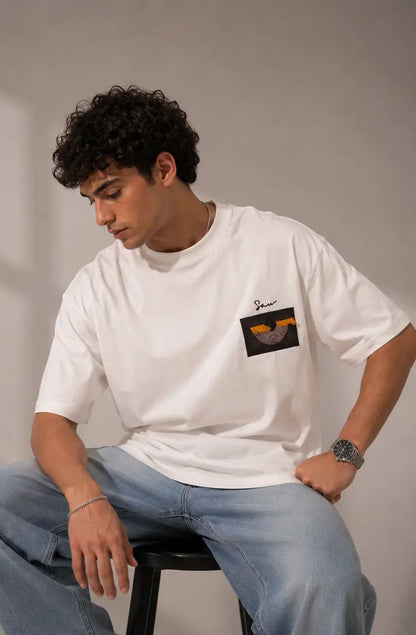 Unisex Floral Patch Embroidered T-Shirt HECLIC