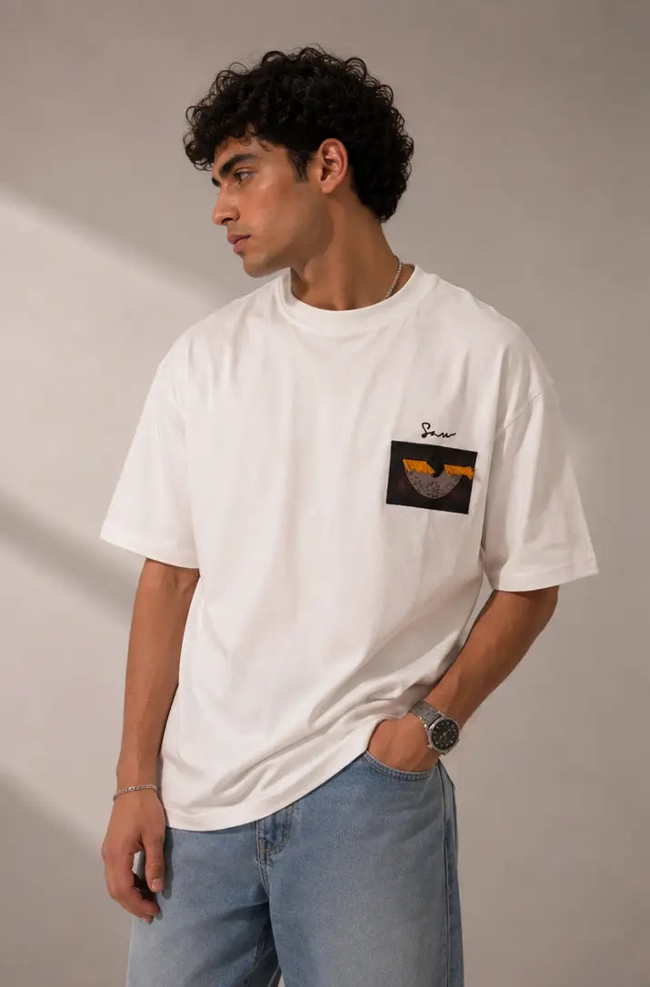 Unisex Floral Patch Embroidered T-Shirt HECLIC