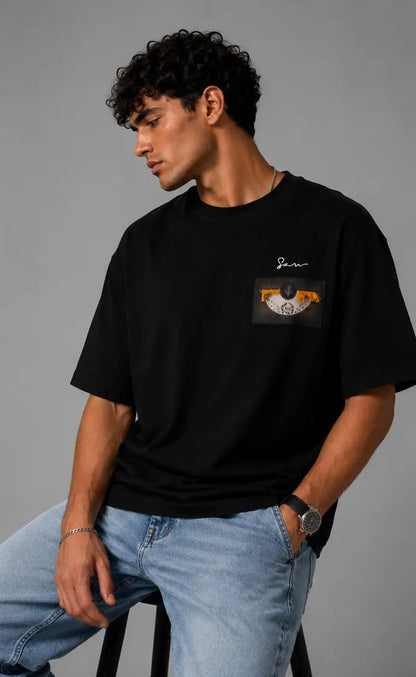 Unisex Floral Patch Embroidered T-Shirt HECLIC