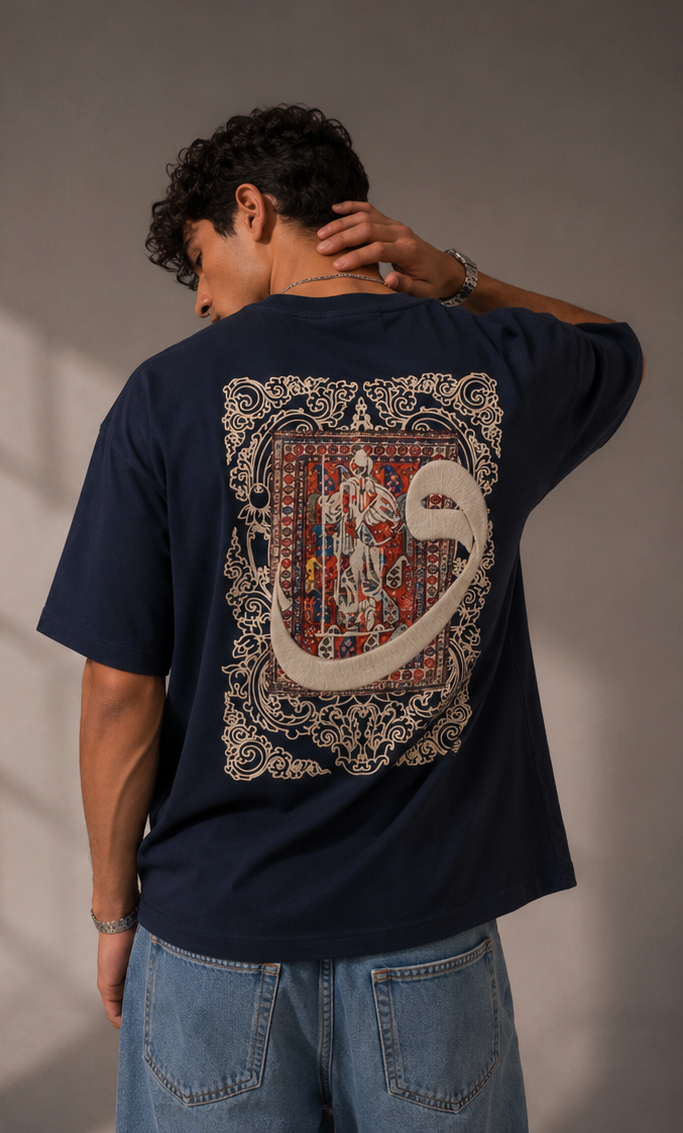 Unisex Ornamental Embroidered Graphic T-Shirt HECLIC