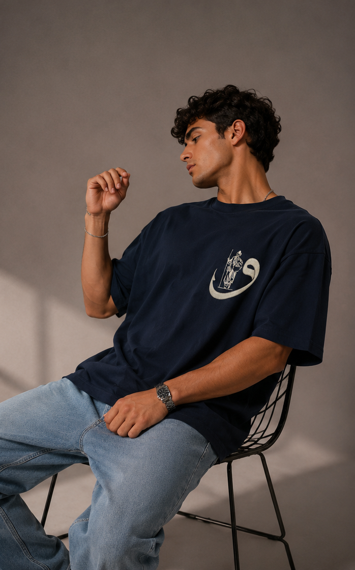Unisex Ornamental Embroidered Graphic T-Shirt HECLIC