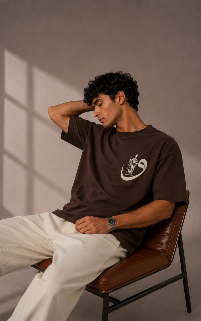 Unisex Ornamental Embroidered Graphic T-Shirt HECLIC