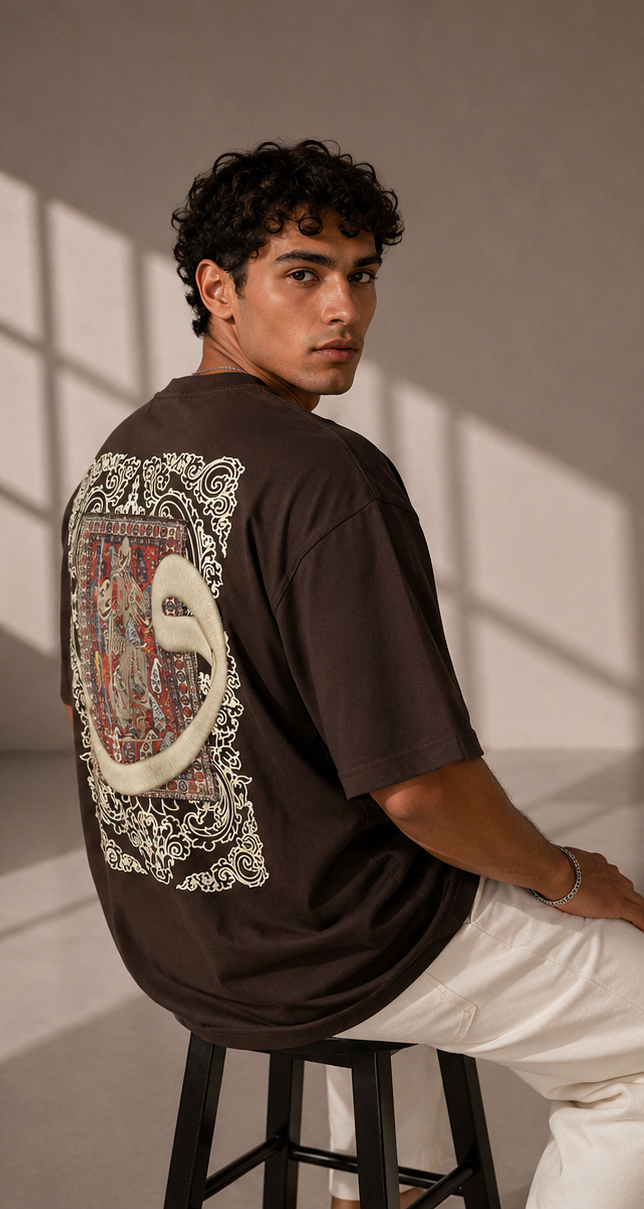 Unisex Ornamental Embroidered Graphic T-Shirt HECLIC