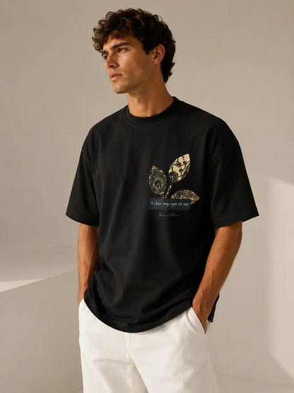 Unisex Bird Embroidered & Printed T-Shirt HECLIC
