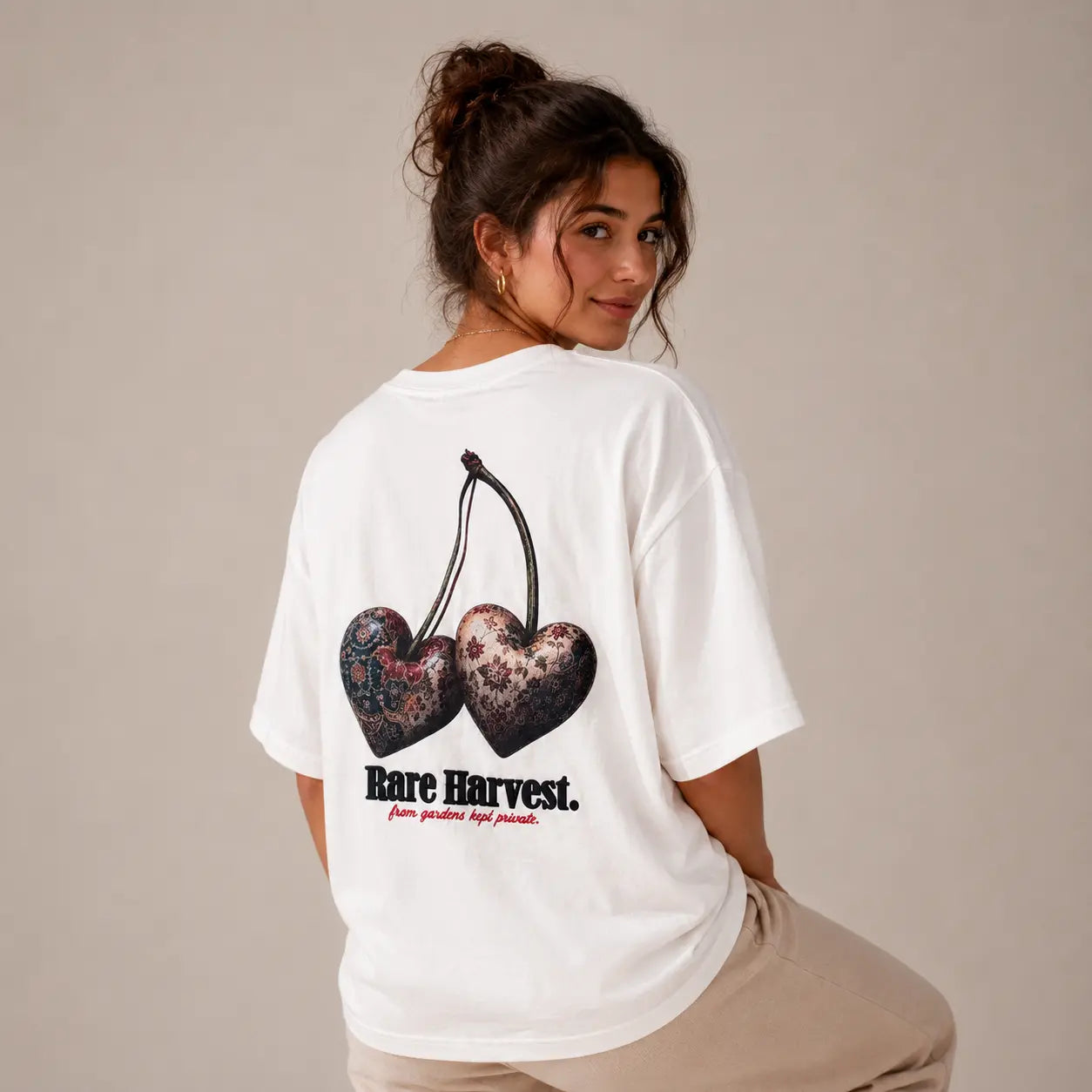 Unisex Cherry Graphic Printed T-Shirt HECLIC