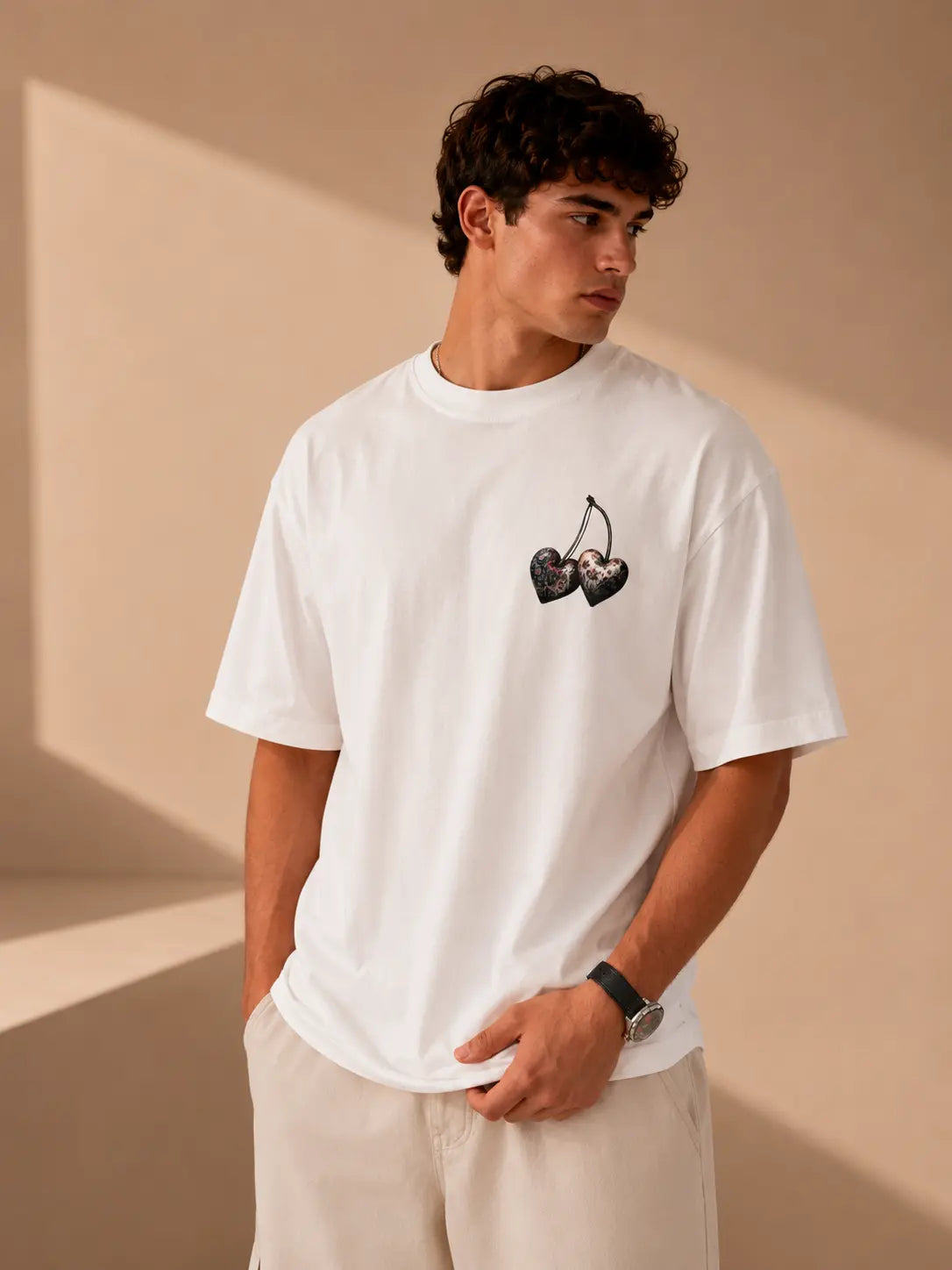 Unisex Cherry Graphic Printed T-Shirt HECLIC