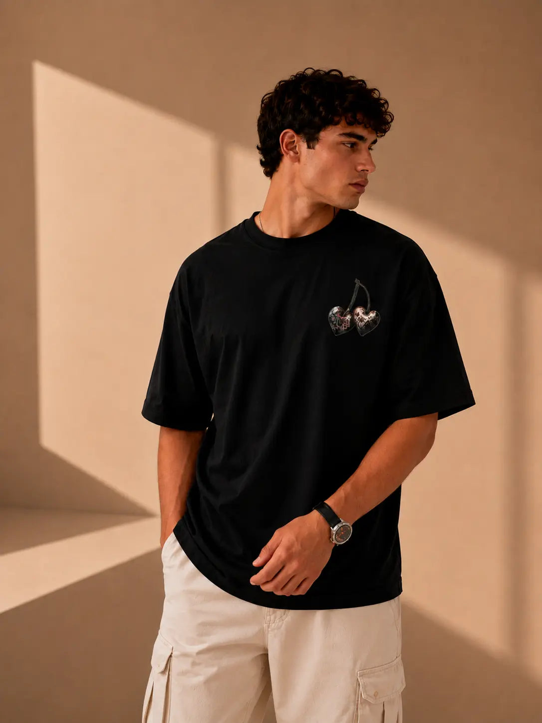 Unisex Cherry Graphic Printed T-Shirt HECLIC