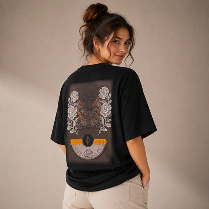 Unisex Floral Patch Embroidered T-Shirt HECLIC