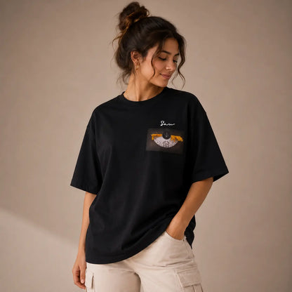 Unisex Floral Patch Embroidered T-Shirt HECLIC